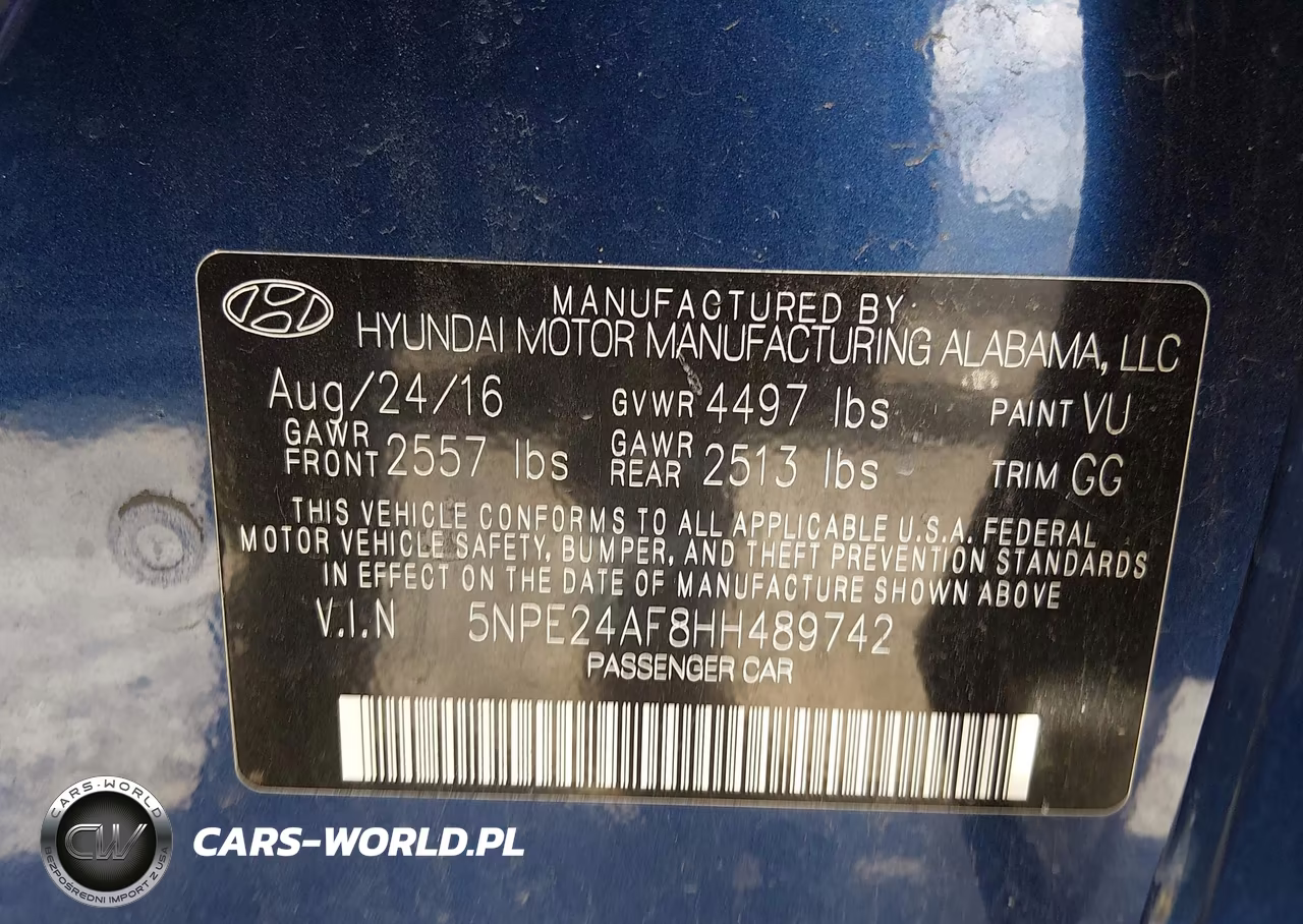 2017 Hyundai Sonata Se VIN:5NPE24AF8HH489742 - 9