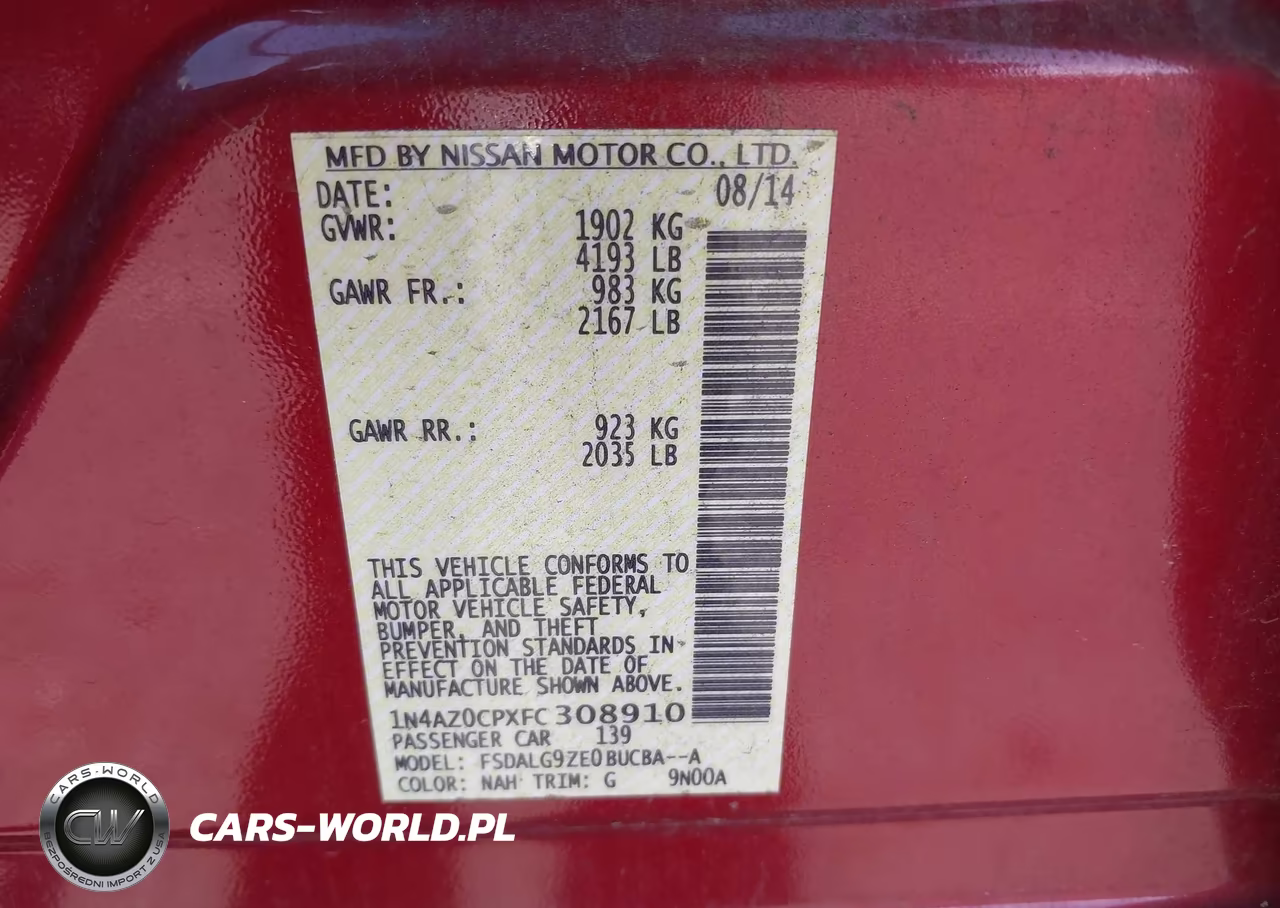 2015 Nissan Leaf Sl VIN:1N4AZ0CPXFC308910 - 9