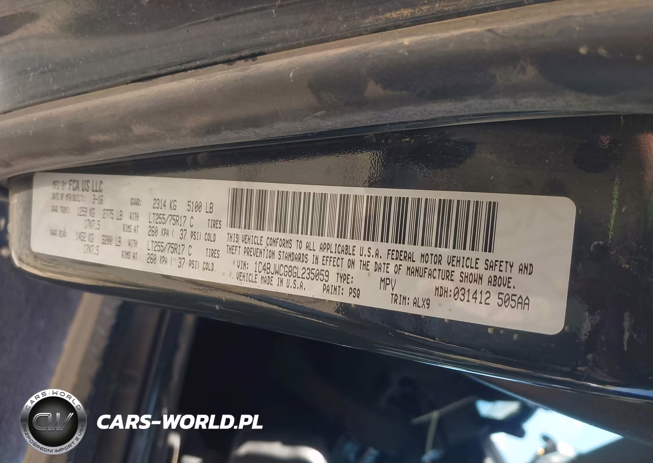 2016 Jeep Wrangler Rubicon VIN:1C4BJWCG8GL235059 - 9