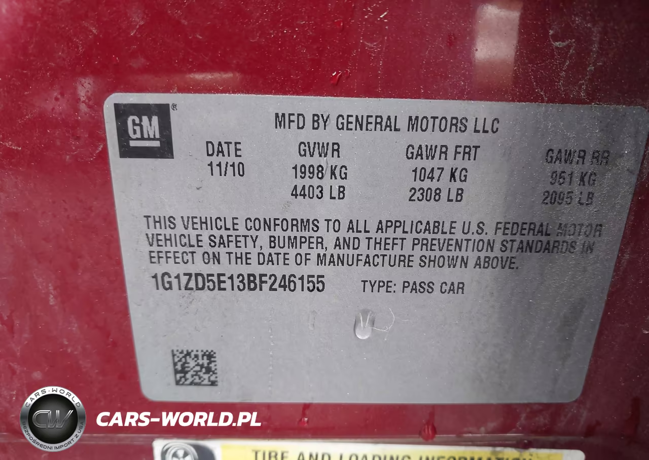 2011 Chevrolet Malibu 2Lt VIN:1G1ZD5E13BF246155 - 9