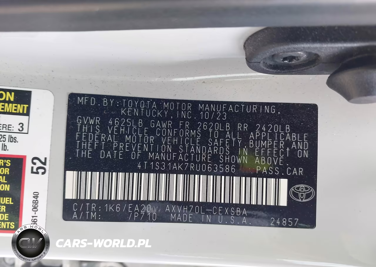 2024 Toyota Camry Hybrid Se VIN:4T1S31AK7RU063586 - 9