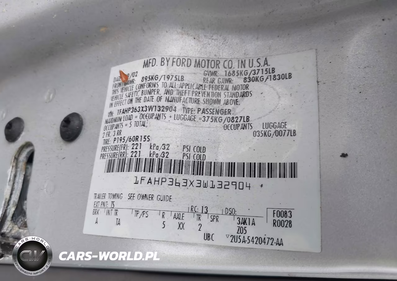 2003 Ford Focus Se-Ztw VIN:1FAHP363X3W132904 - 9