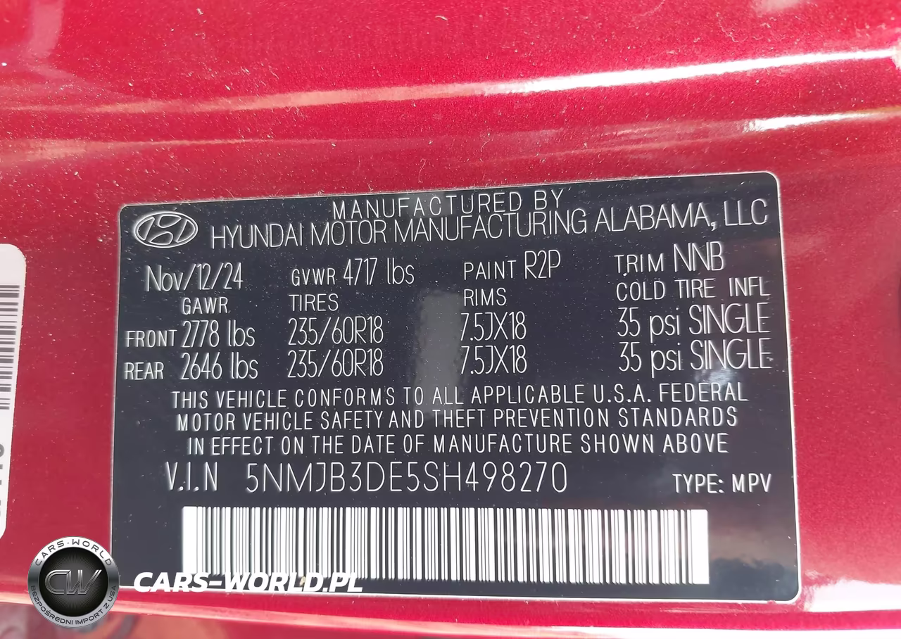 2025 Hyundai Tucson Sel VIN:5NMJB3DE5SH498270 - 9