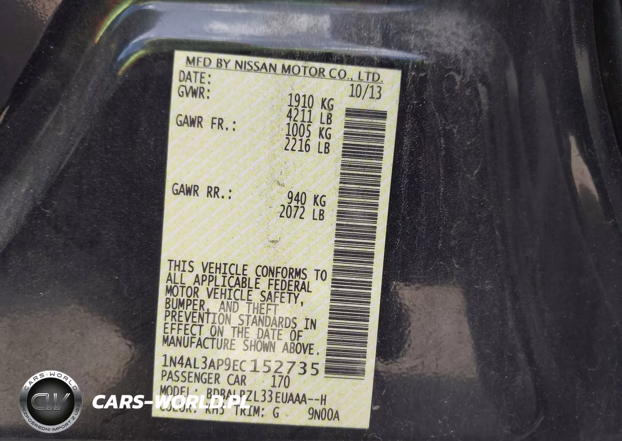 2014 Nissan Altima 2.5 S VIN:1N4AL3AP9EC152735 - 9
