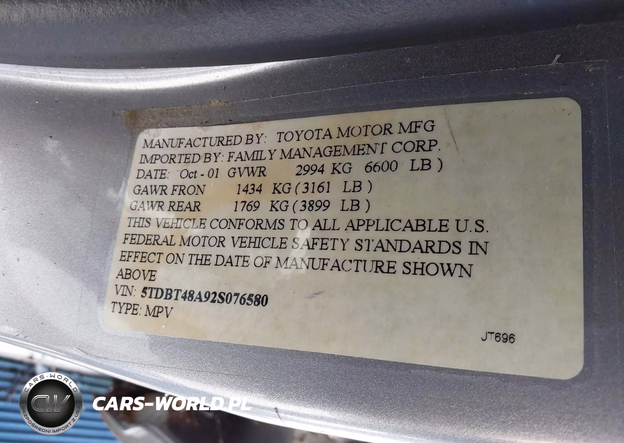 2002 Toyota Sequoia Limited V8 VIN:5TDBT48A92S076580 - 9