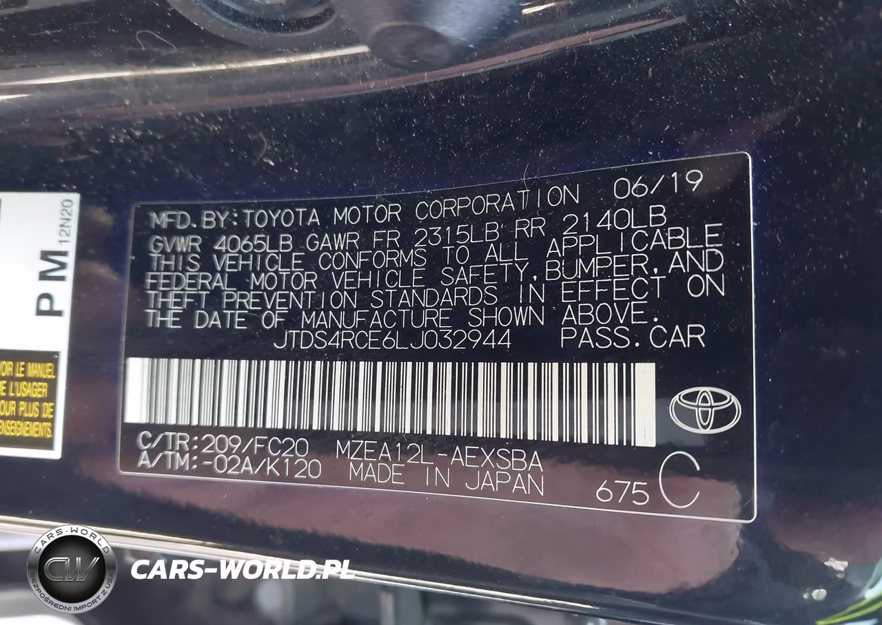 2020 Toyota Corolla Se VIN:JTDS4RCE6LJ032944 - 9