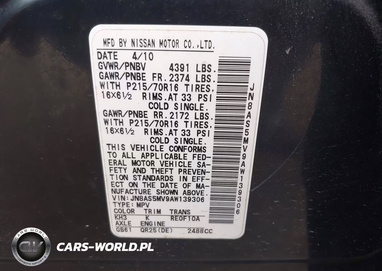 2010 Nissan Rogue S VIN:JN8AS5MV9AW139306 - 9
