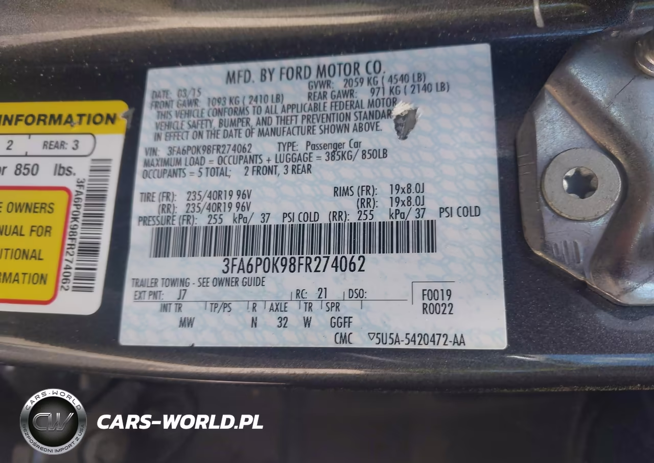 2015 Ford Fusion Titanium VIN:3FA6P0K98FR274062 - 9
