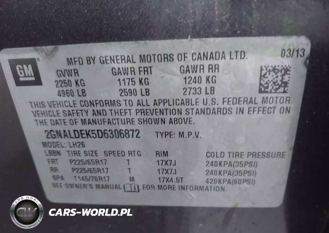 2013 Chevrolet Equinox Lt VIN:2GNALDEK5D6306872 - 9