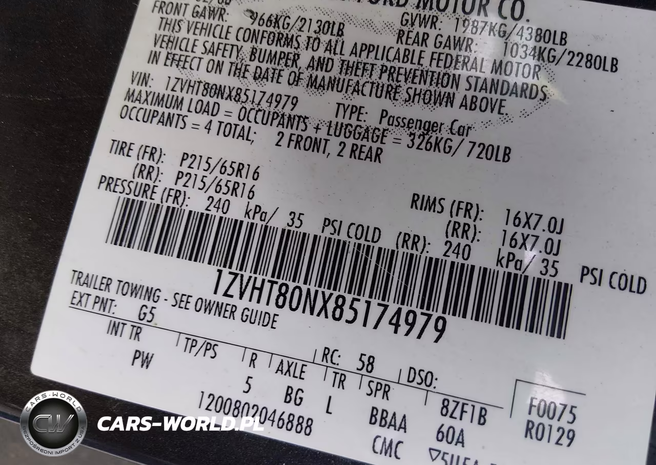2008 Ford Mustang V6 Deluxe-V6 Premium VIN:1ZVHT80NX85174979 - 9