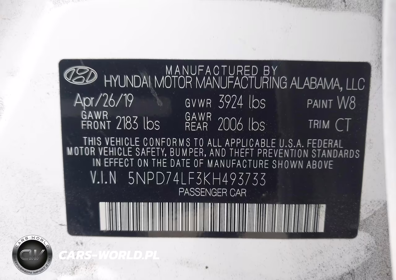 2019 Hyundai Elantra Se VIN:5NPD74LF3KH493733 - 9