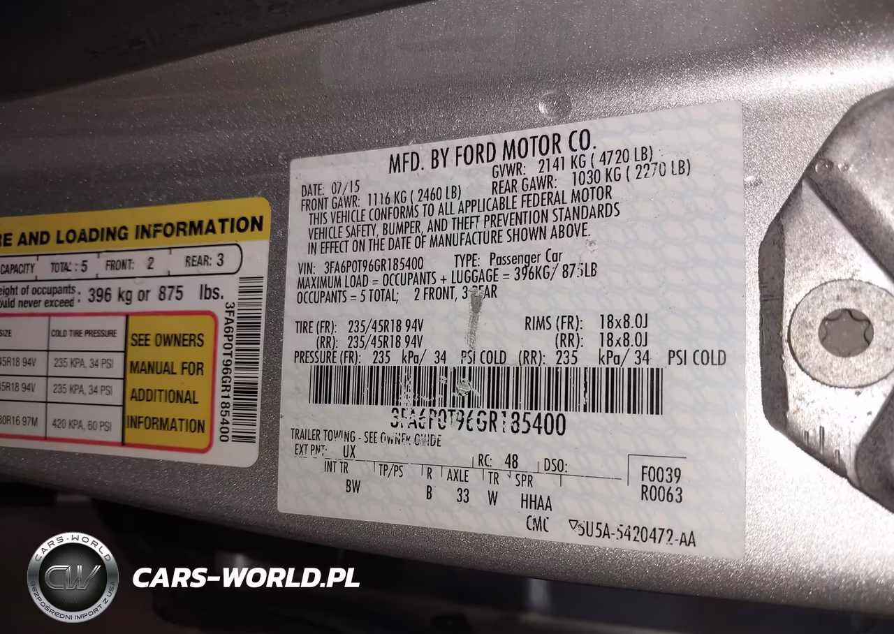 2016 Ford Fusion Se VIN:3FA6P0T96GR185400 - 9