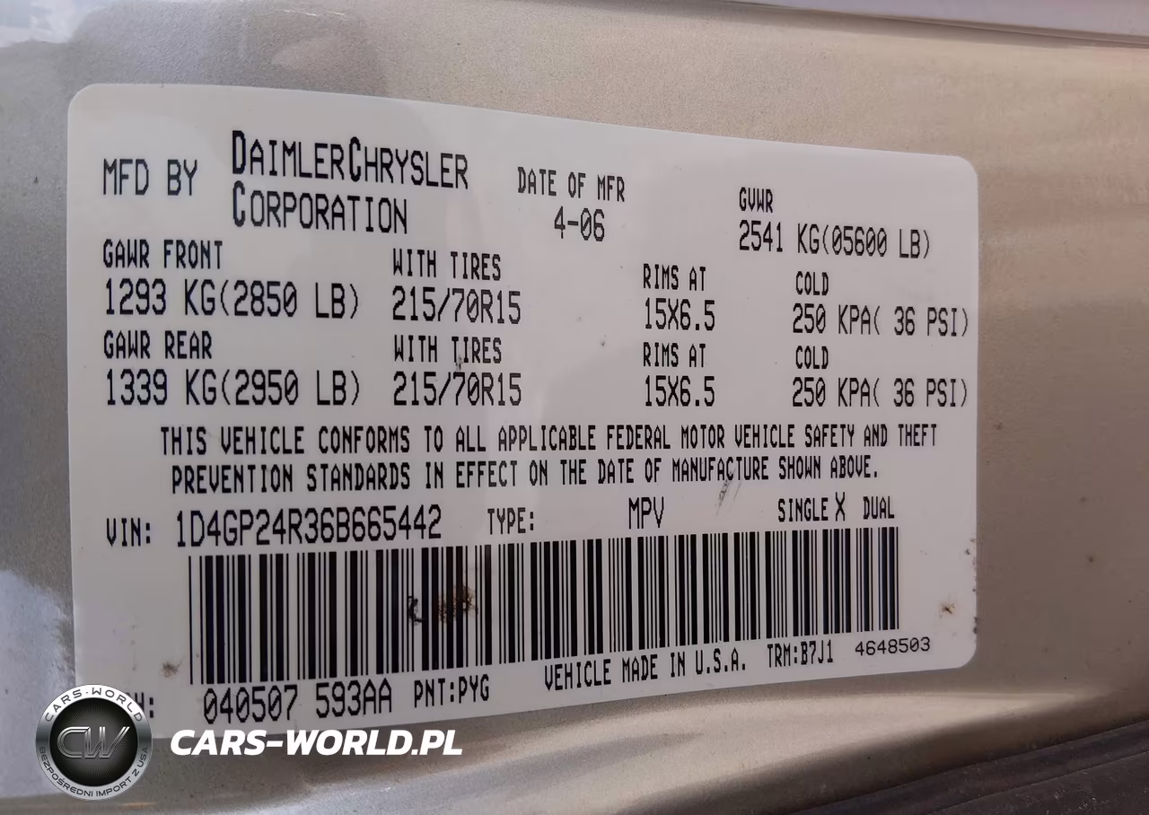 2006 Dodge Grand Caravan Se VIN:1D4GP24R36B665442 - 9
