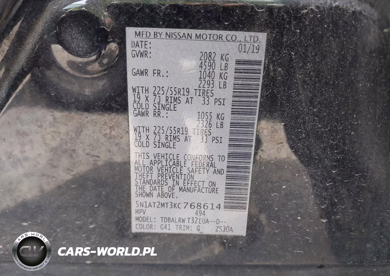 2019 Nissan Rogue Sl VIN:5N1AT2MT3KC768614 - 9