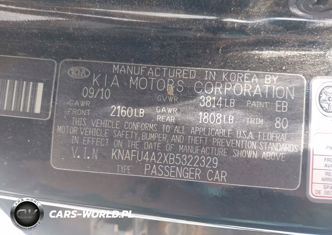 2011 Kia Forte Ex VIN:KNAFU4A2XB5322329 - 9