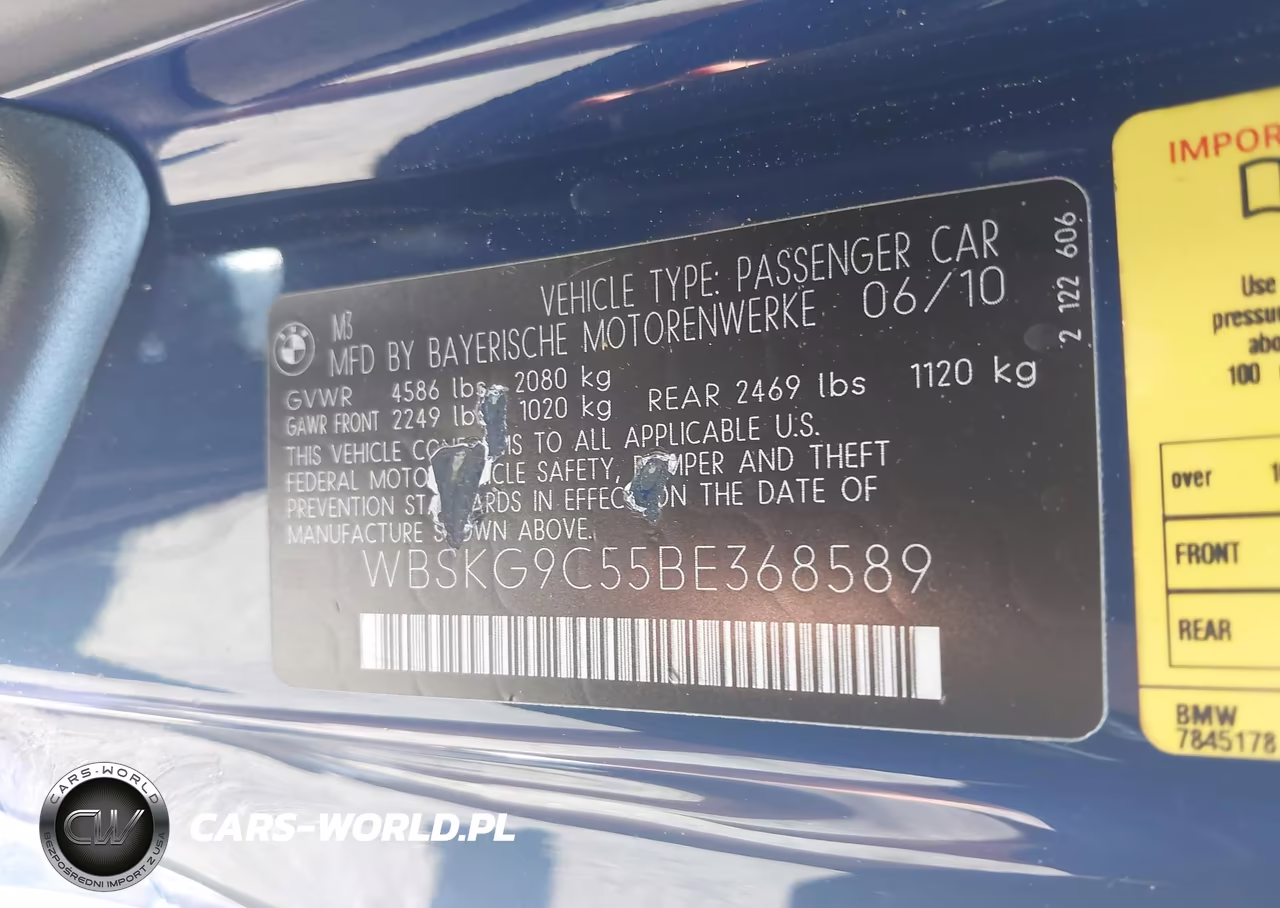 2011 BMW M3 VIN:WBSKG9C55BE368589 - 9