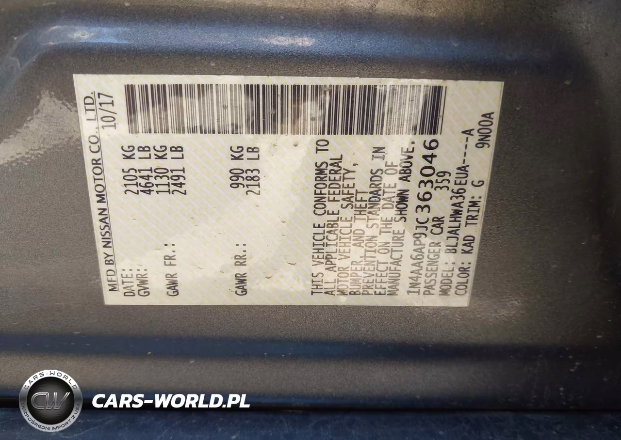 2018 Nissan Maxima 3.5 Platinum VIN:1N4AA6AP9JC363046 - 9