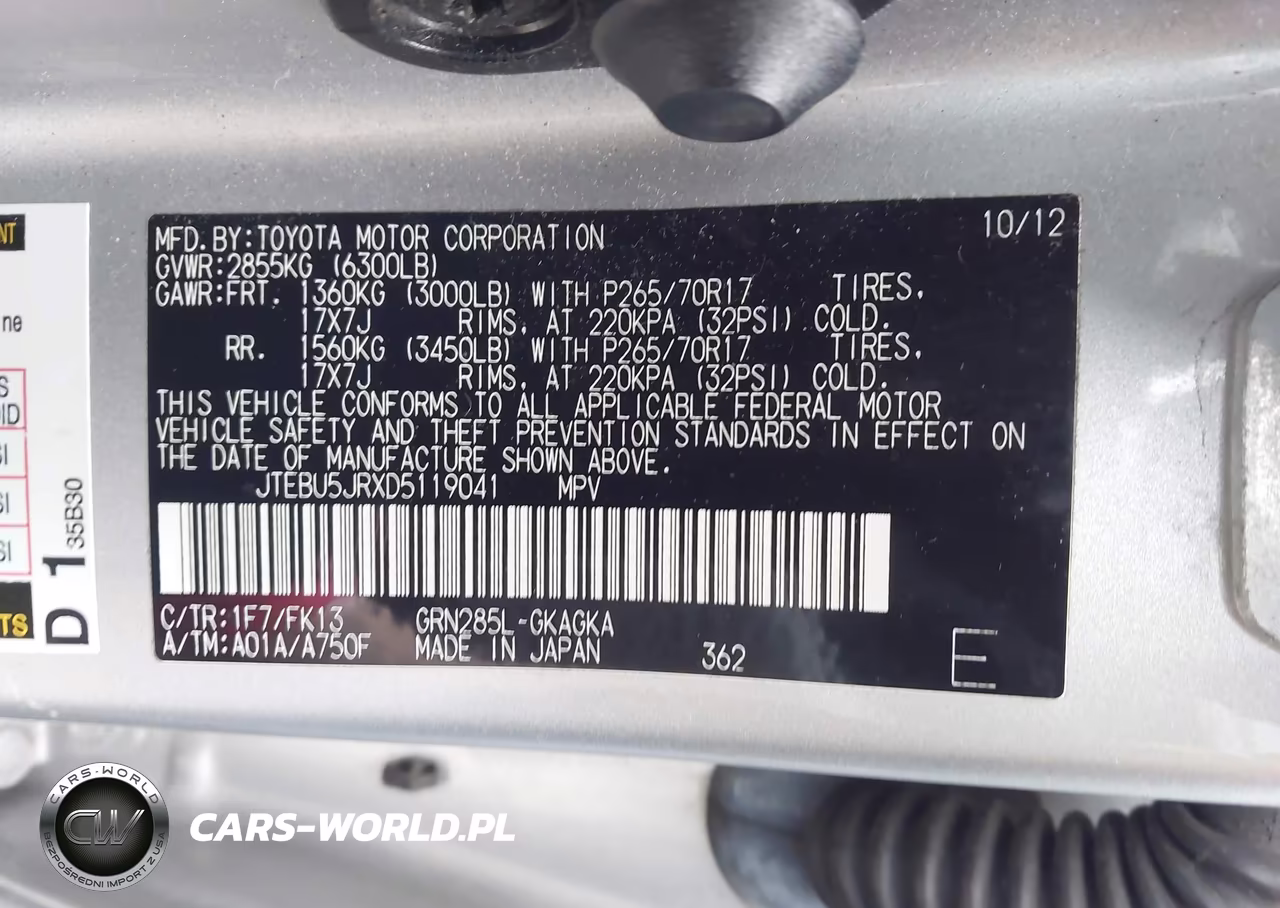 2013 Toyota 4Runner Sr5 VIN:JTEBU5JRXD5119041 - 9