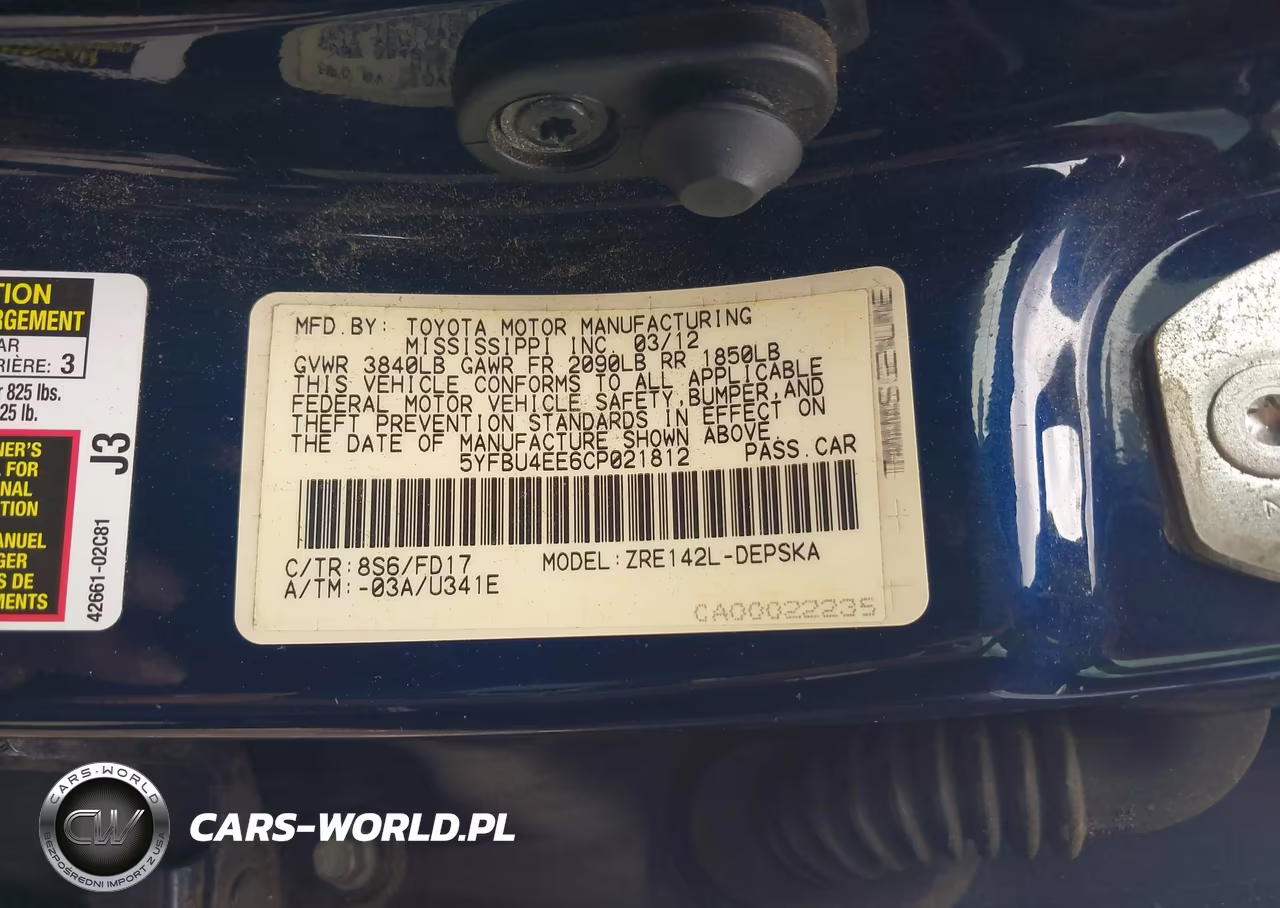 2012 Toyota Corolla S VIN:5YFBU4EE6CP021812 - 9