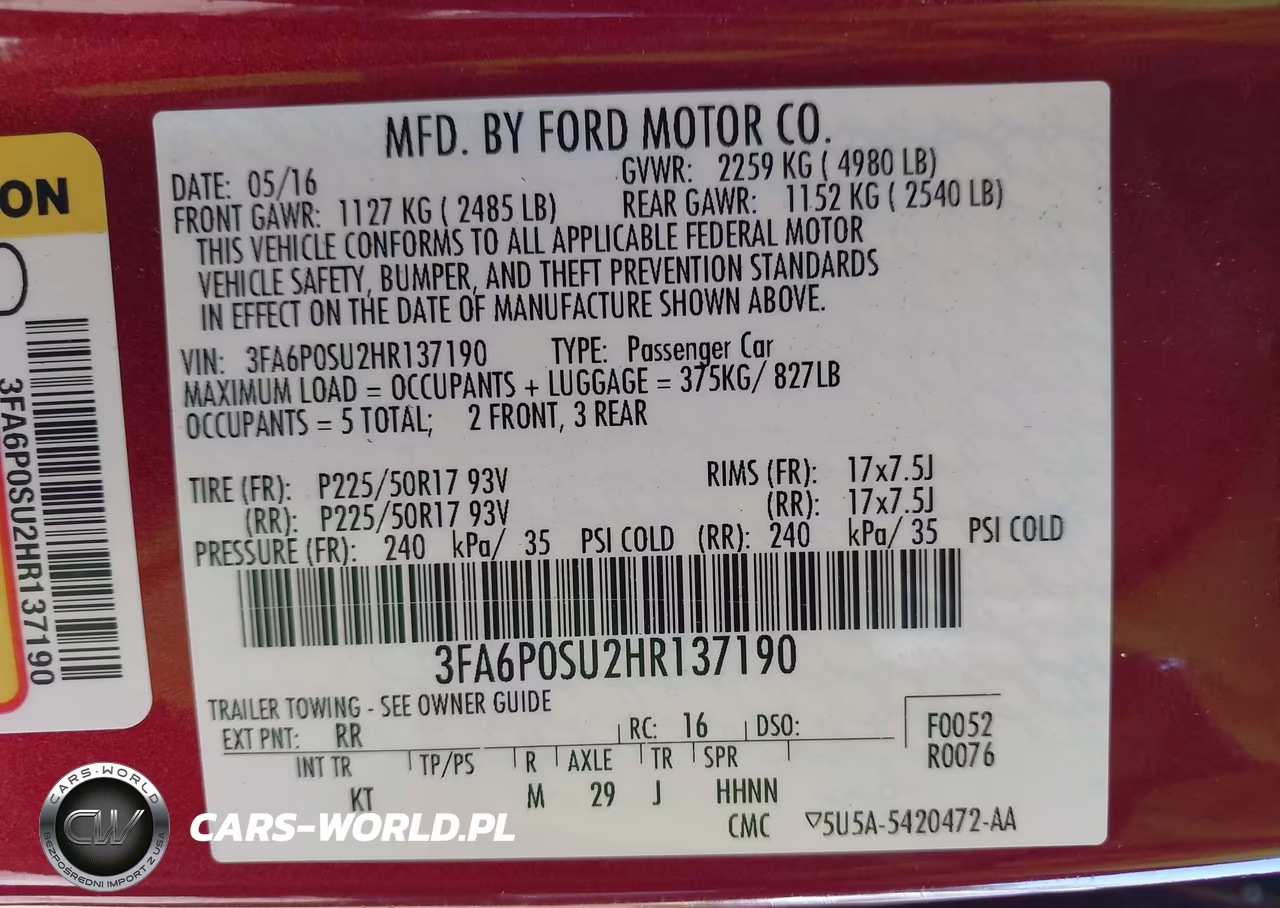 2017 Ford Fusion Energi Platinum-Titanium VIN:3FA6P0SU2HR137190 - 9