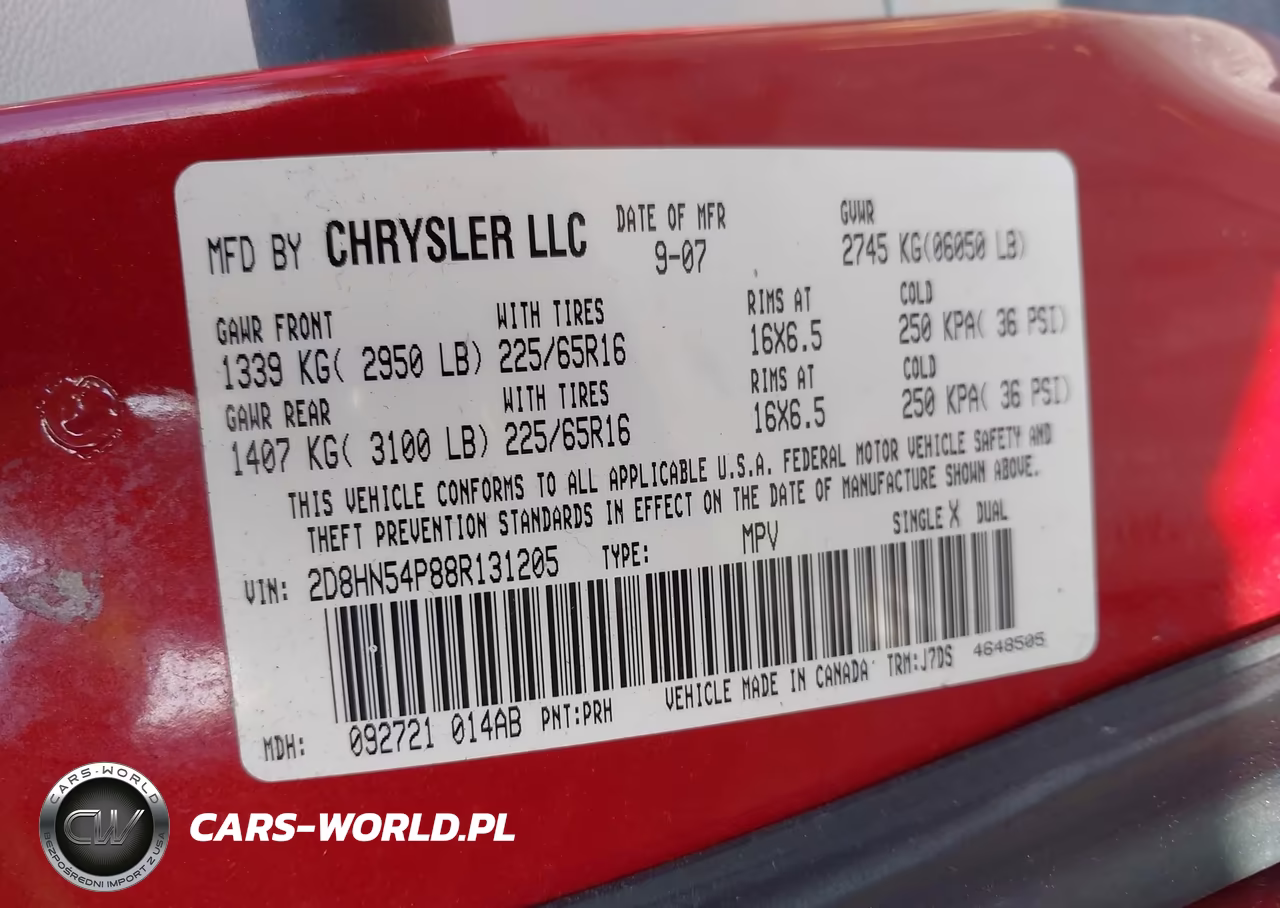 2008 Dodge Grand Caravan Sxt VIN:2D8HN54P88R131205 - 9