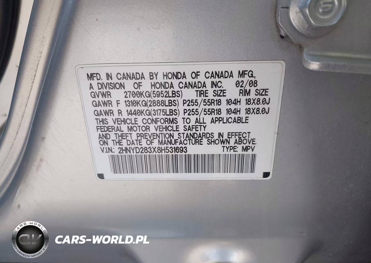 2008 Acura Mdx Technology Package VIN:2HNYD283X8H531693 - 9