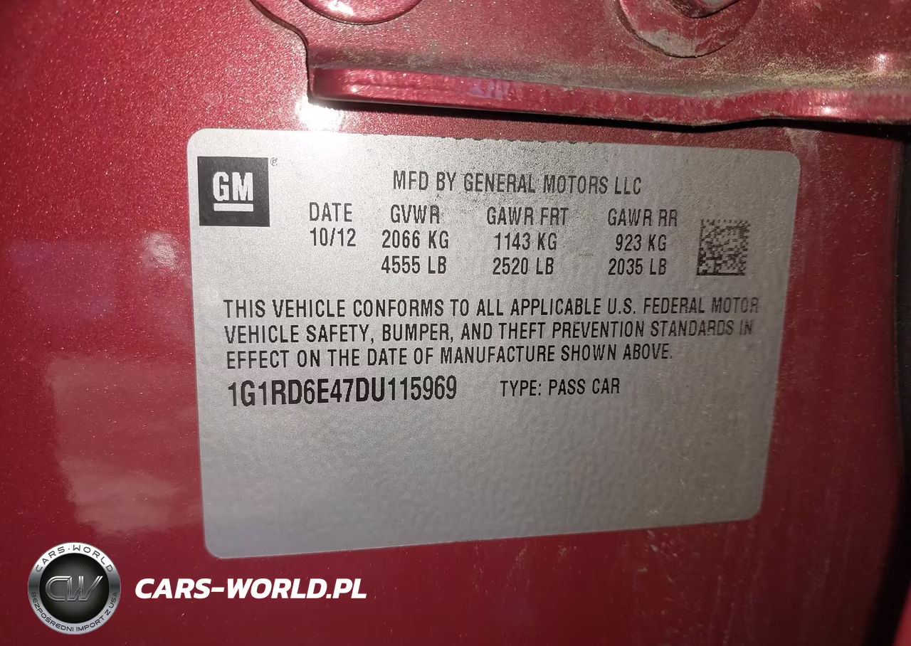 2013 Chevrolet Volt VIN:1G1RD6E47DU115969 - 9