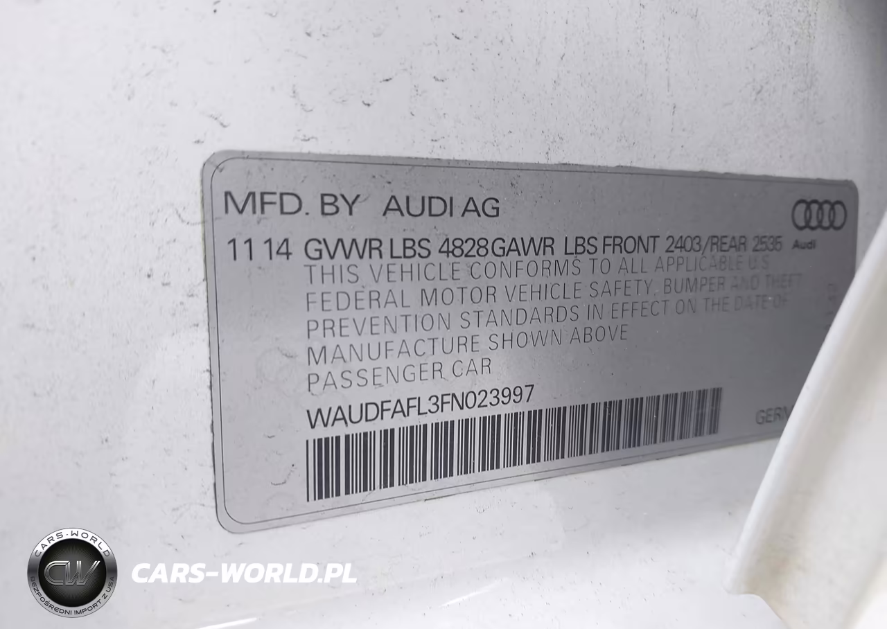 2015 Audi A4 2.0T Premium VIN:WAUDFAFL3FN023997 - 9