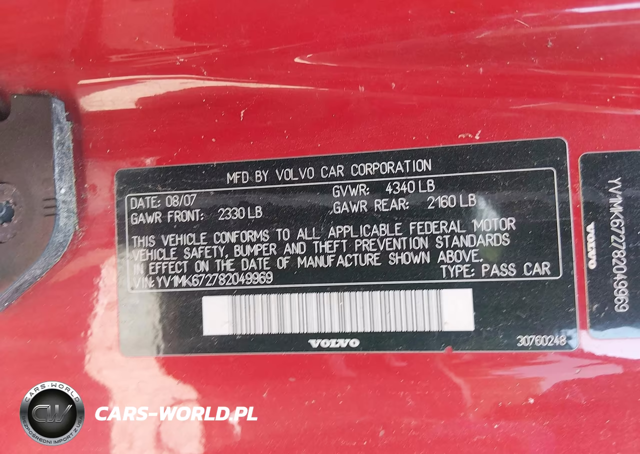 2008 Volvo C30 T5 R-Design-T5 Version 1.0-T5 Version 2.0 VIN:YV1MK672782049969 - 9