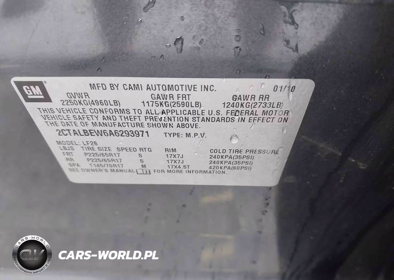 2010 GMC Terrain Sle-1 VIN:2CTALBEW6A6293971 - 9