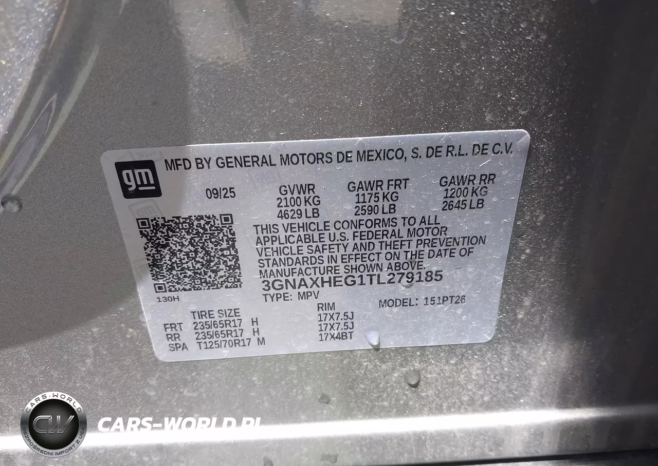 2026 Chevrolet Equinox Fwd Lt VIN:3GNAXHEG1TL279185 - 9