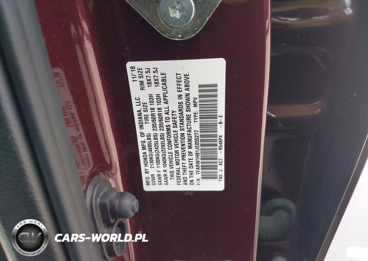 2018 Honda Cr-V Ex-L-Ex-L Navi VIN:7FARW1H81JE055277 - 9