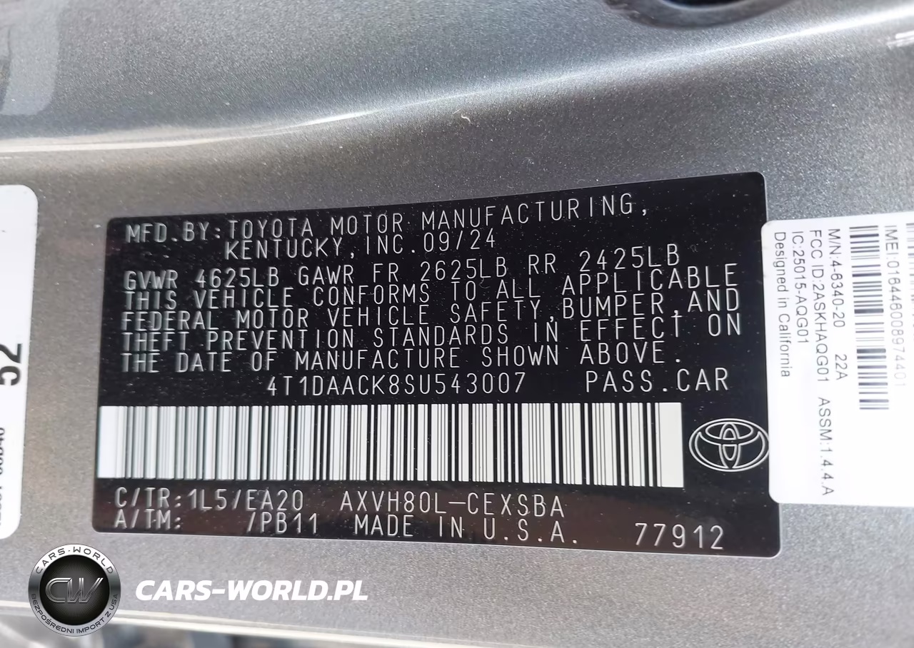 2025 Toyota Camry Se VIN:4T1DAACK8SU543007 - 9