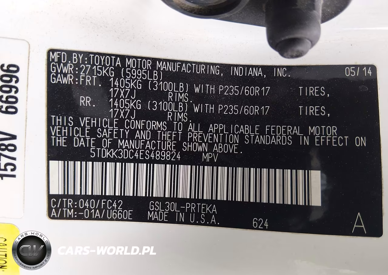 2014 Toyota Sienna Le V6 8 Passenger VIN:5TDKK3DC4ES489824 - 9