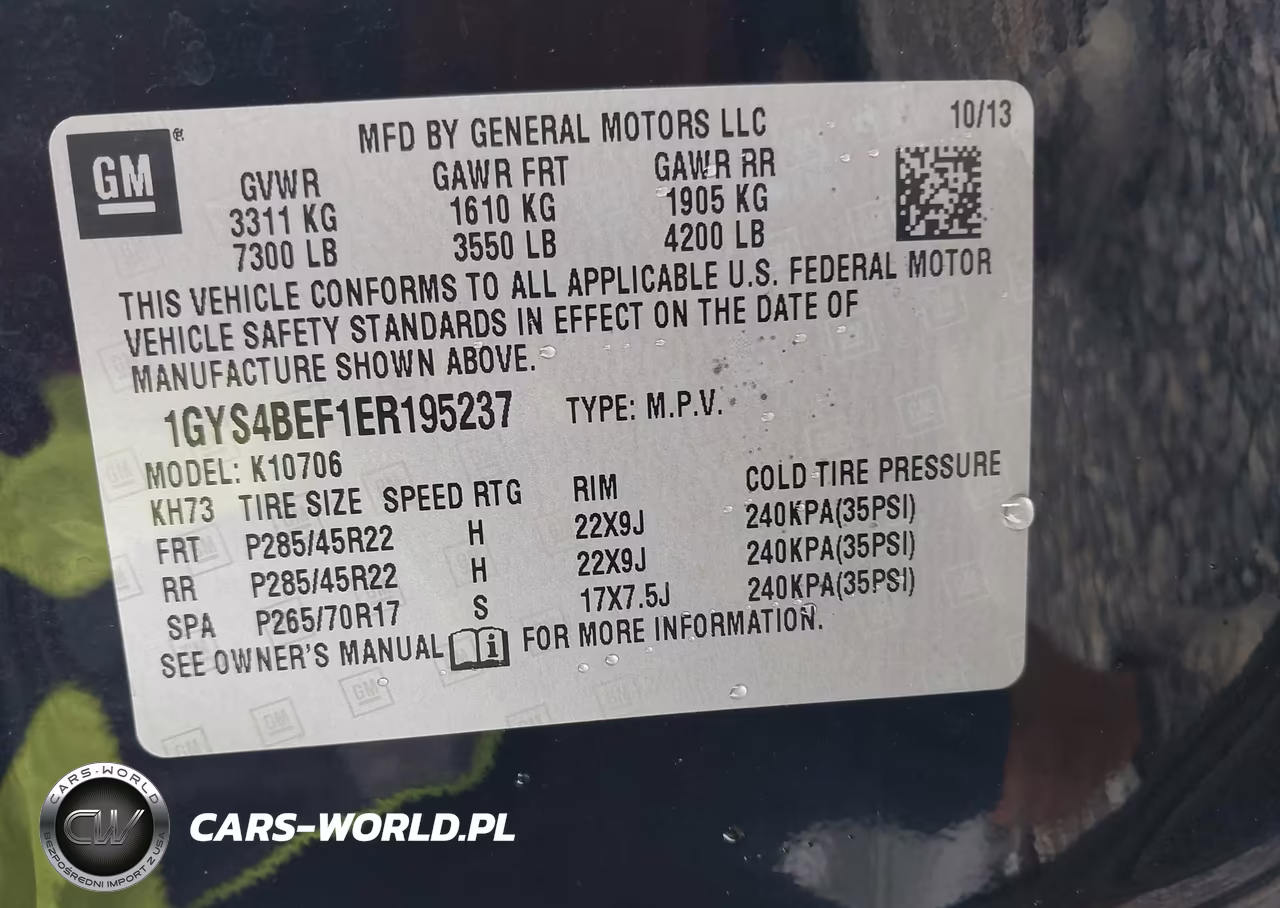 2014 Cadillac Escalade Luxury VIN:1GYS4BEF1ER195237 - 9