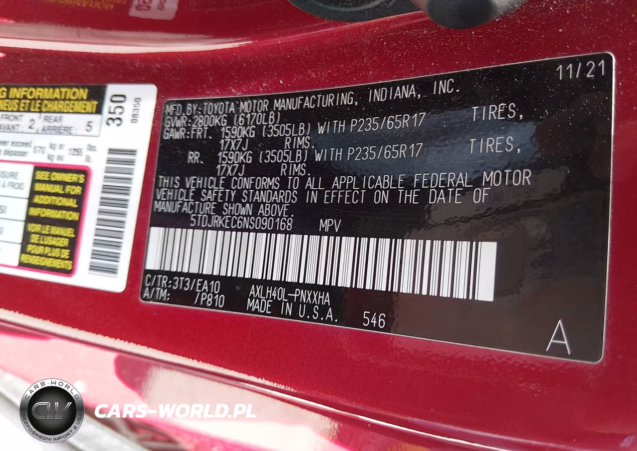 2022 Toyota Sienna Xle VIN:5TDJRKEC6NS090168 - 9