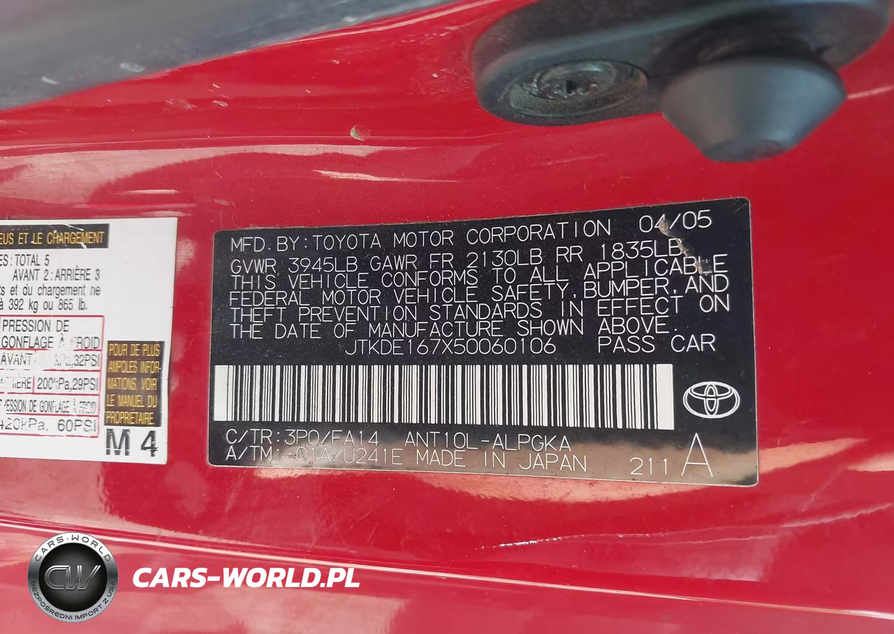 2005 Scion Tc VIN:JTKDE167X50060106 - 9