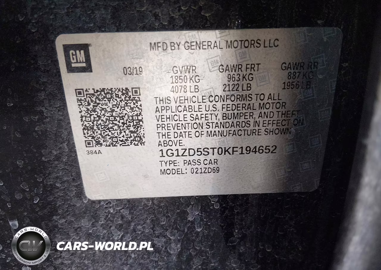 2019 Chevrolet Malibu Lt VIN:1G1ZD5ST0KF194652 - 9