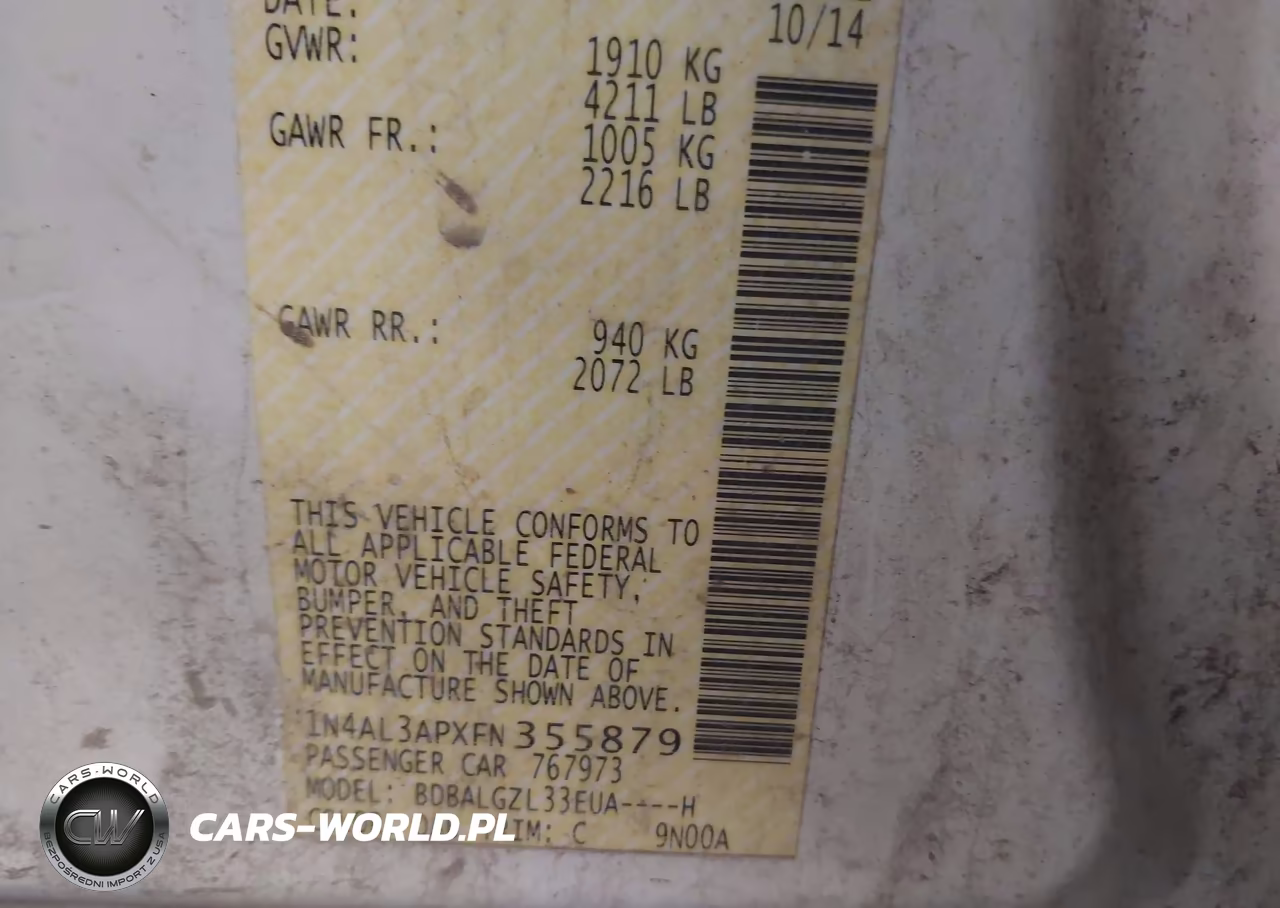 2015 Nissan Altima 2.5 S VIN:1N4AL3APXFN355879 - 9
