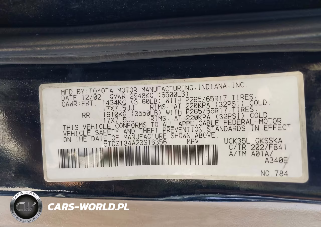 2003 Toyota Sequoia Sr5 V8 VIN:5TDZT34A23S163561 - 9