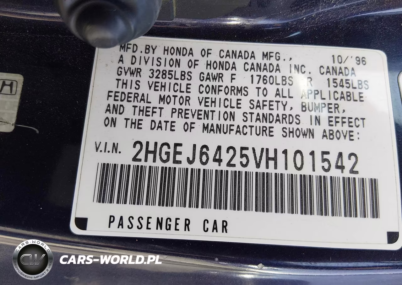 1997 Honda Civic Cx VIN:2HGEJ6425VH101542 - 9