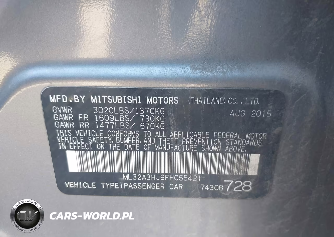 2015 Mitsubishi Mirage De VIN:ML32A3HJ9FH055421 - 9