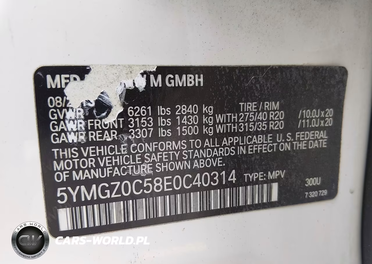2014 BMW X6 M VIN:5YMGZ0C58E0C40314 - 9