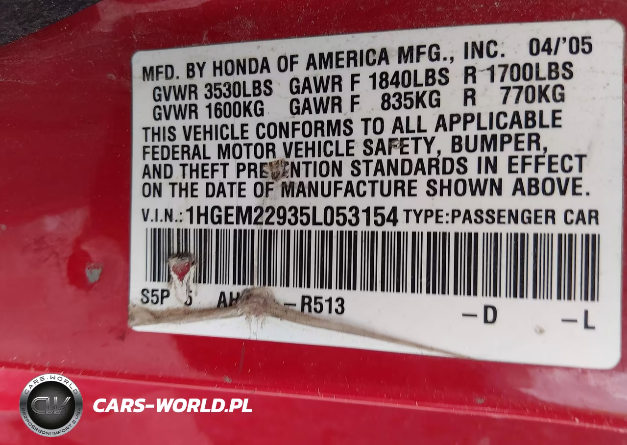 2005 Honda Civic Ex VIN:1HGEM22935L053154 - 9