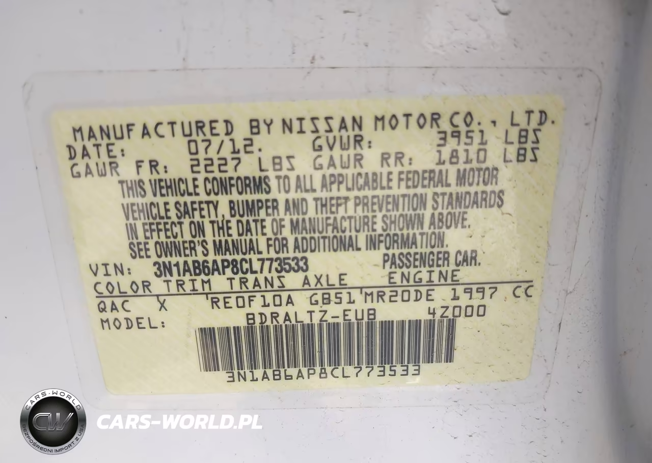 2012 Nissan Sentra 2.0 S VIN:3N1AB6AP8CL773533 - 9