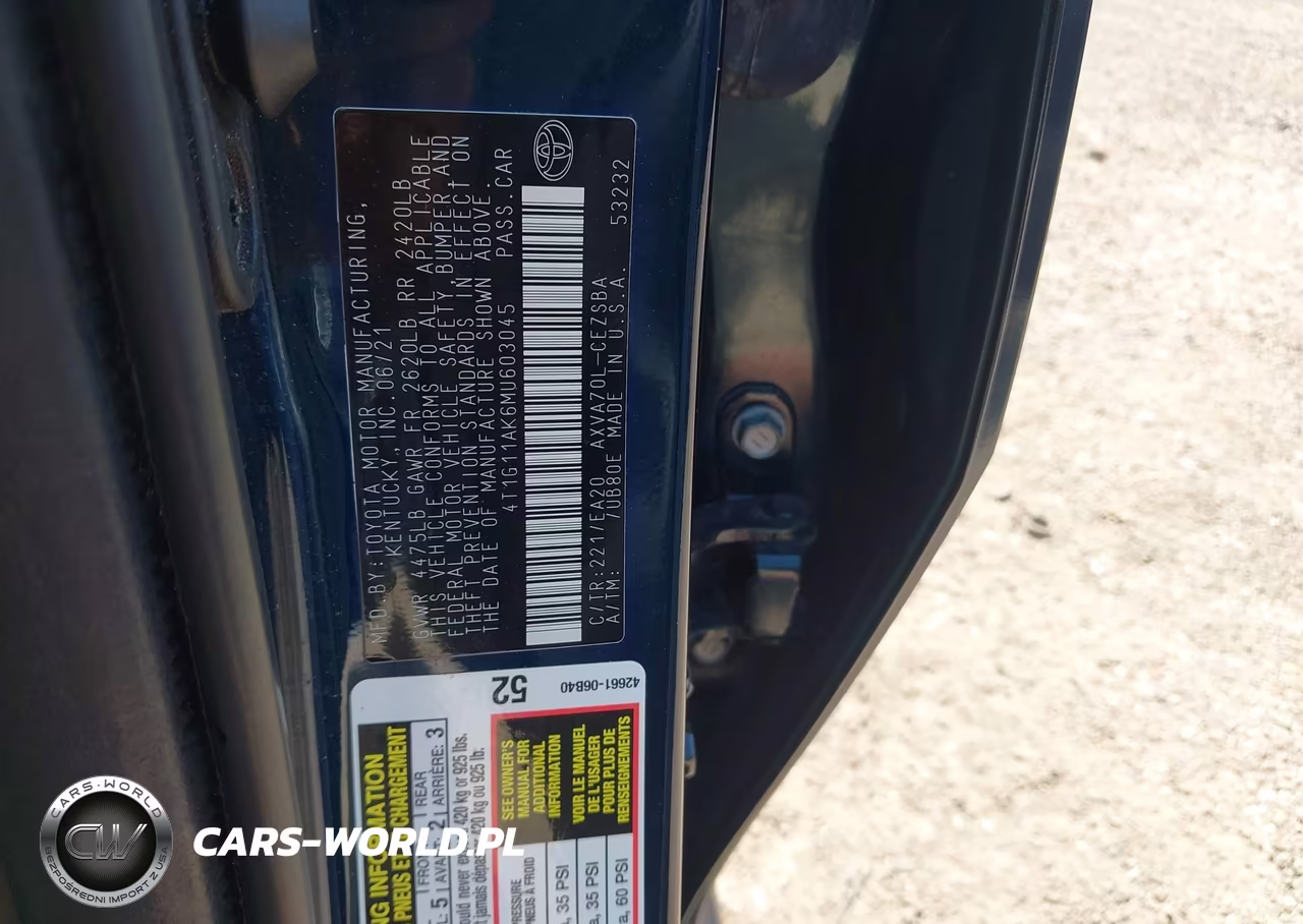2021 Toyota Camry Se VIN:4T1G11AK6MU603045 - 9