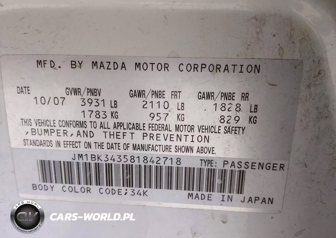 2008 Mazda Mazda3 S Sport VIN:JM1BK343581842718 - 9
