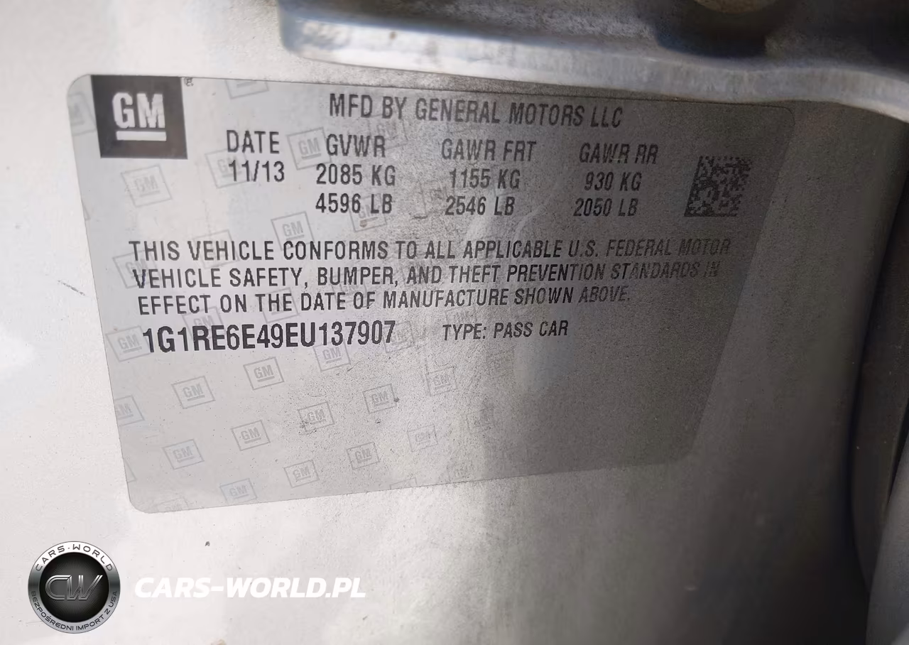 2014 Chevrolet Volt VIN:1G1RE6E49EU137907 - 9