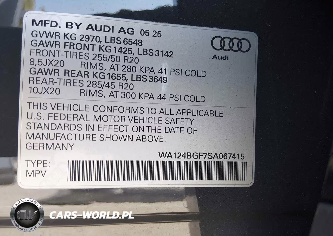 2025 Audi Q6 E-Tron Premium Plus Quattro VIN:WA124BGF7SA067415 - 8