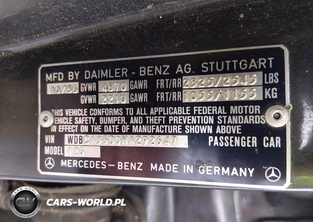 1987 Mercedes-Benz 420 Sel VIN:WDBCA35D0HA292647 - 9